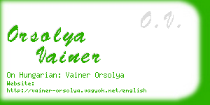 orsolya vainer business card